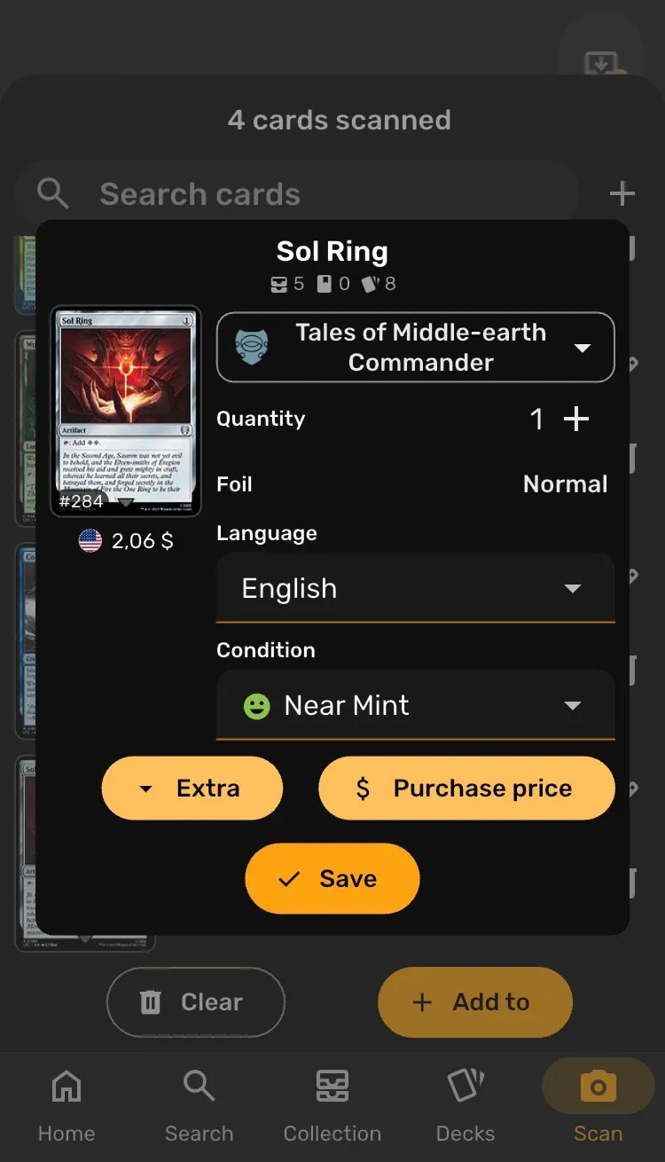Scanned cards overview 2